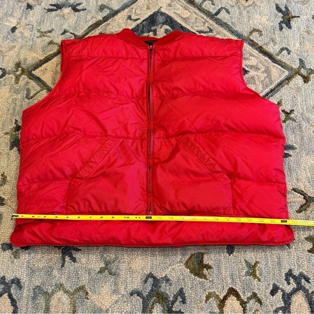 Eddie Bauer Vintage Retro Red Goose Down Vest Mens XXL - Picture 7 of 13